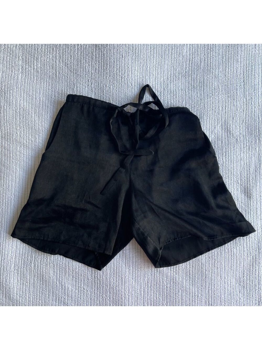 Alexis Black Drawstring Shorts with Pockets
